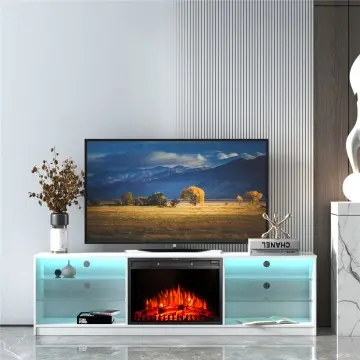Electric Fireplace TV Console,White
