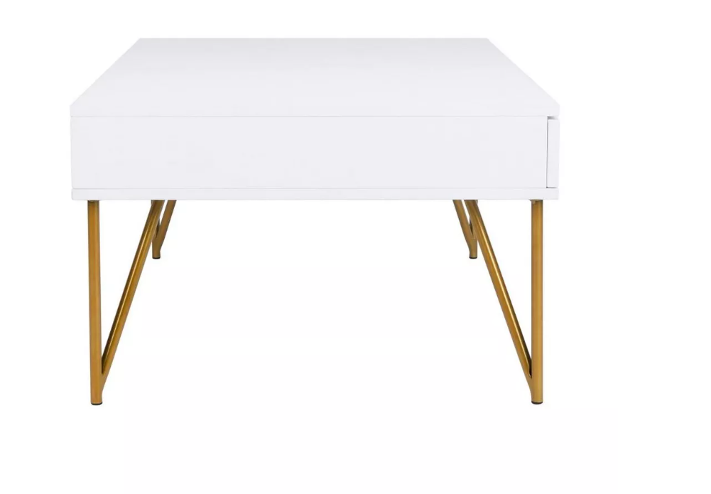 Coffee tables with alloy legs and drawer