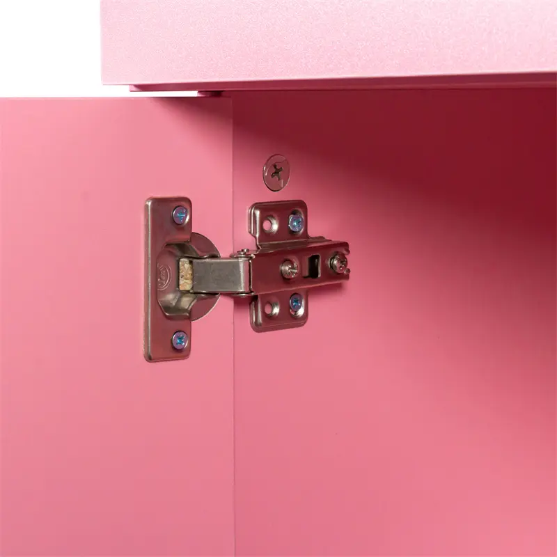 Pink modern simple hair desk, multi-layer storage space