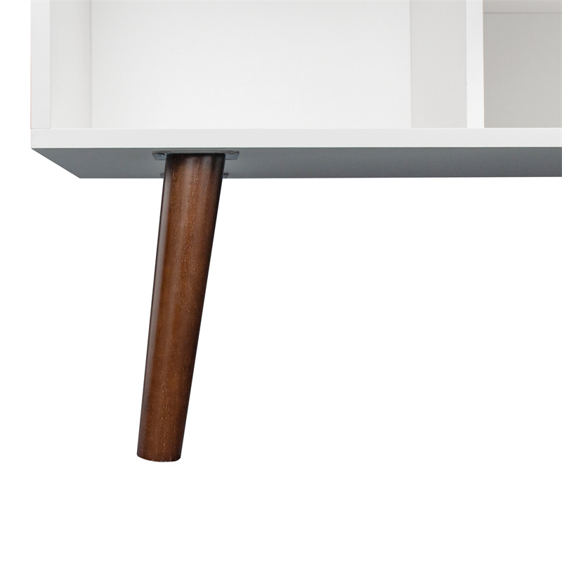 TV Stand Use in Living Room Furniture with 1 storage and 2 shelves Cabinet, high quality particle board, White color