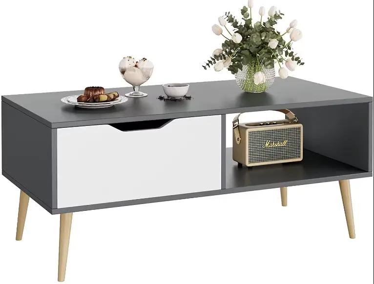 White Coffee tables with big enough drawe
