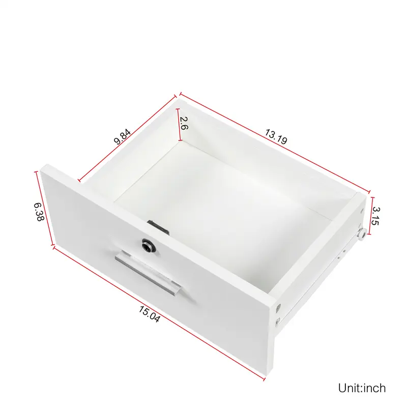 White modern simple hair desk, multi-layer storage, large storage space