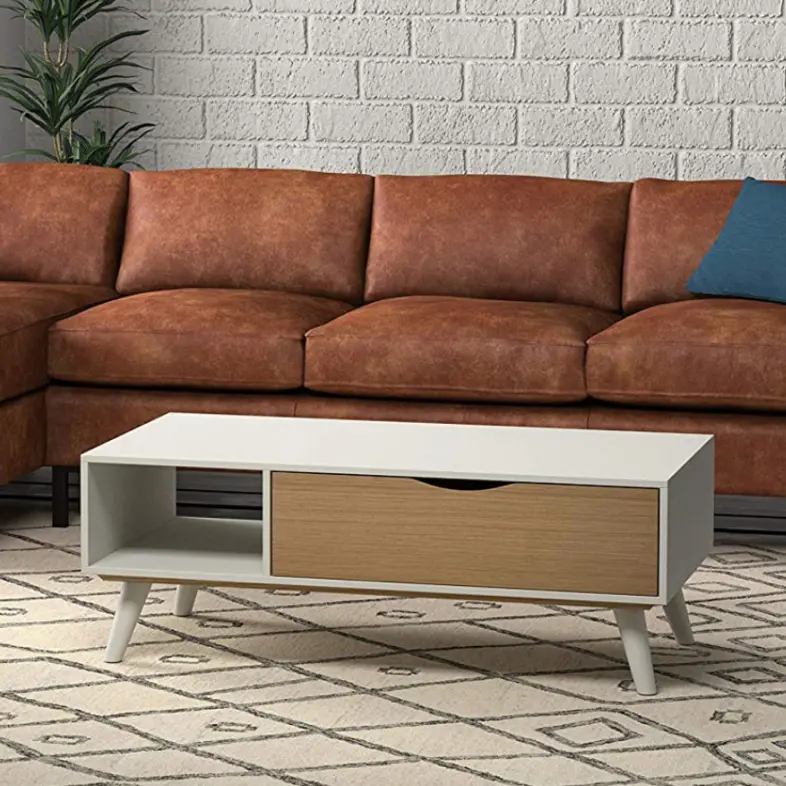 White Coffee tables with big enough drawe