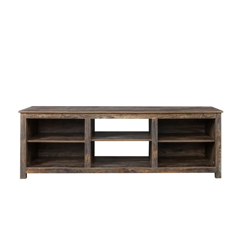 Living room TV stand furniture with 6 storage compartments and 1 shelf cabinet, high-quality particle board