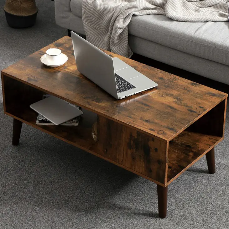 Wholesale coffee tables, coffee tables, coffee tables with storage compartments, dark-colored coffee tables, with drawer, walnut-colored coffee tables, simple & elegant designs, coffee tables with met