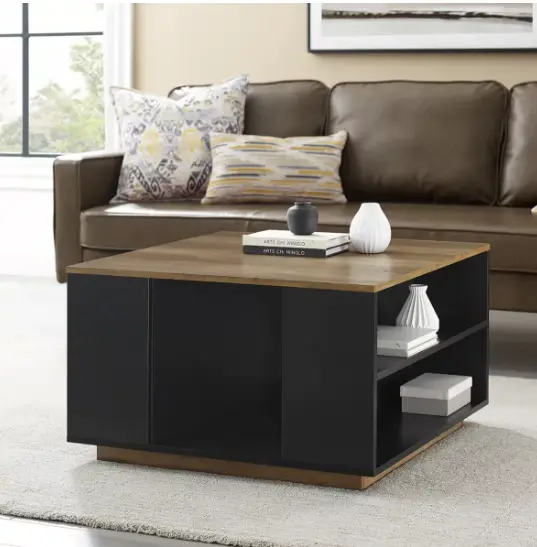 Coffee Table with Middle Storage Compartment